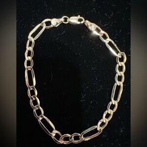 Unisex 10k Figaro Bracelet
